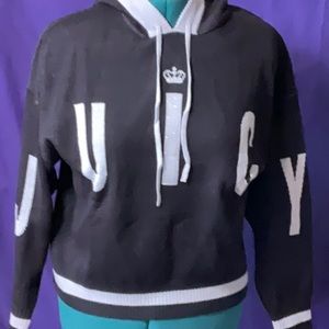 NWT Women’s Juicy Couture black/gray sweater hoodie, size M